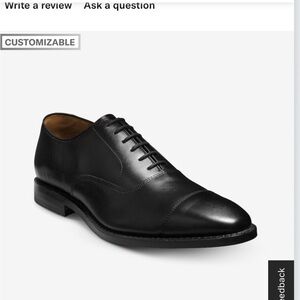 NIB Park Avenue Cap-toe Oxford dress Classic Black Leather Men's Shoes 11.5 US